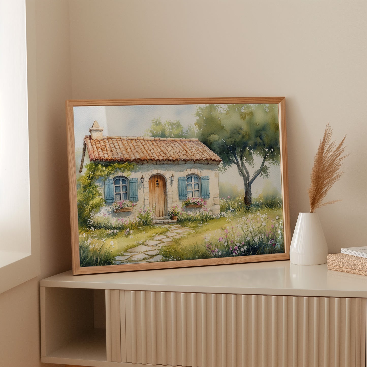 Summer Blooms By Cottage Door