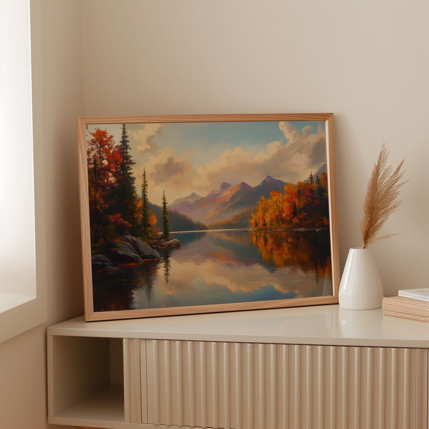 Autumn Peaks Mirror Mountain Dreams