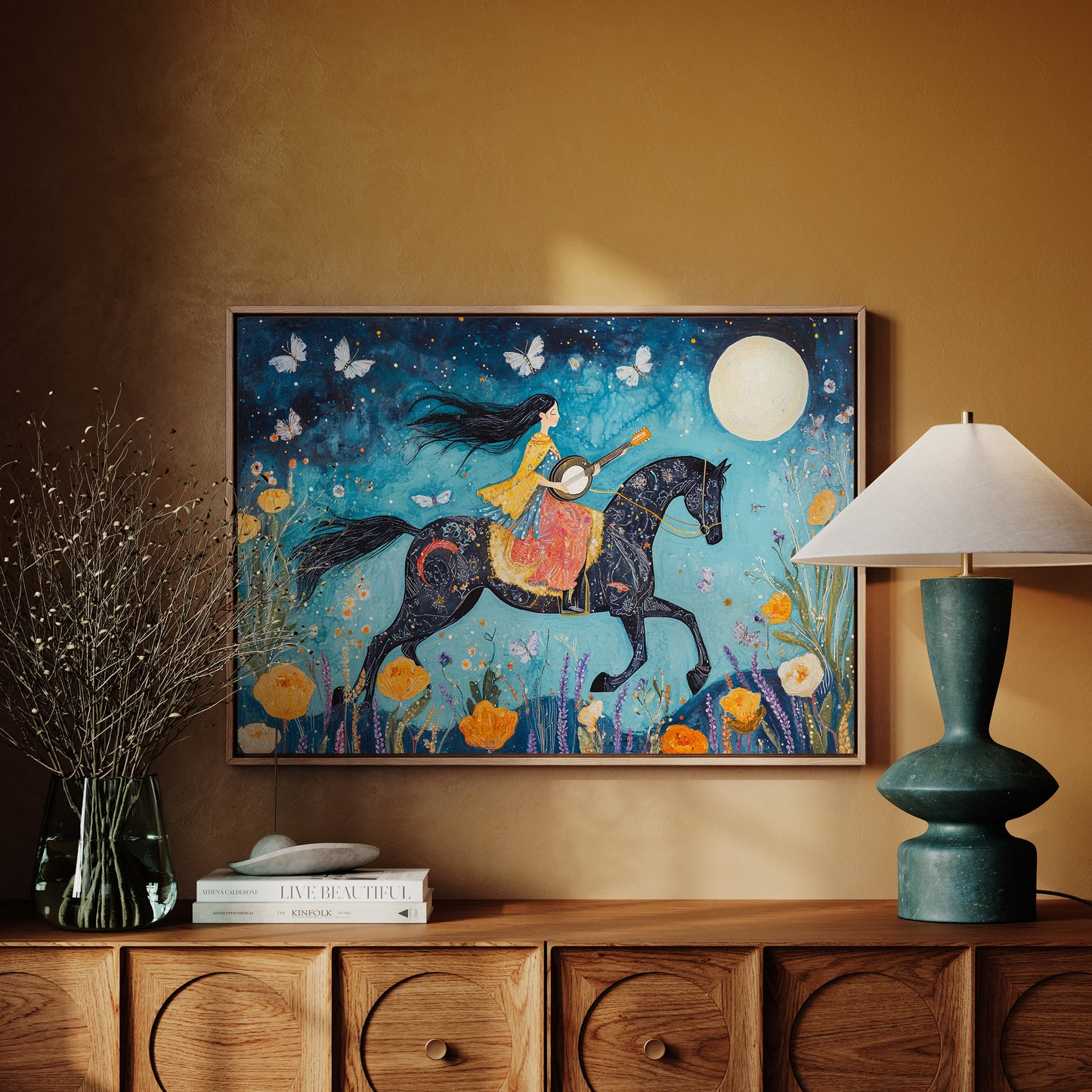 Moonlit Melody on Midnight Horseback