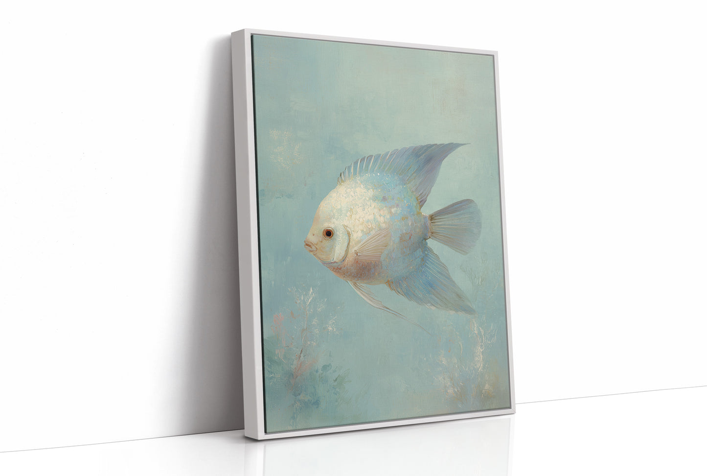 Pale Swimmer In Seafoam Currents