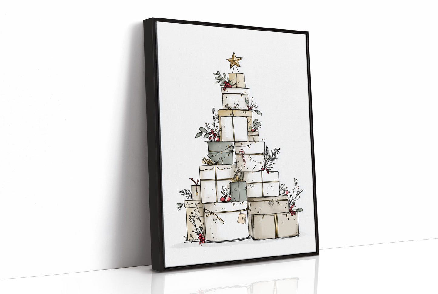 Presents Pyramid: A Festive Tower of Gifts