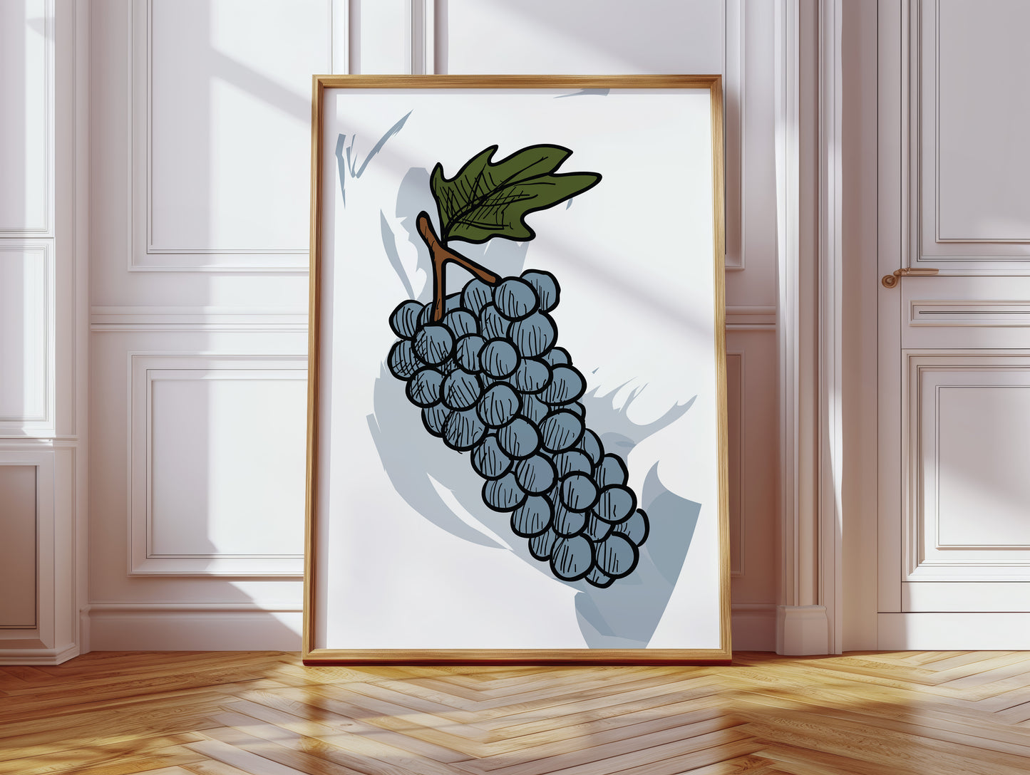 Vineyard Sketches In Steel Blue