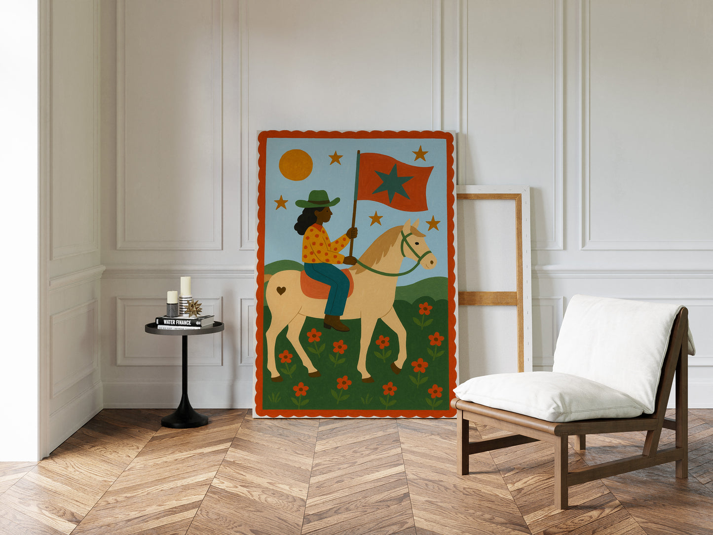 Star Rider in a Flowered Field