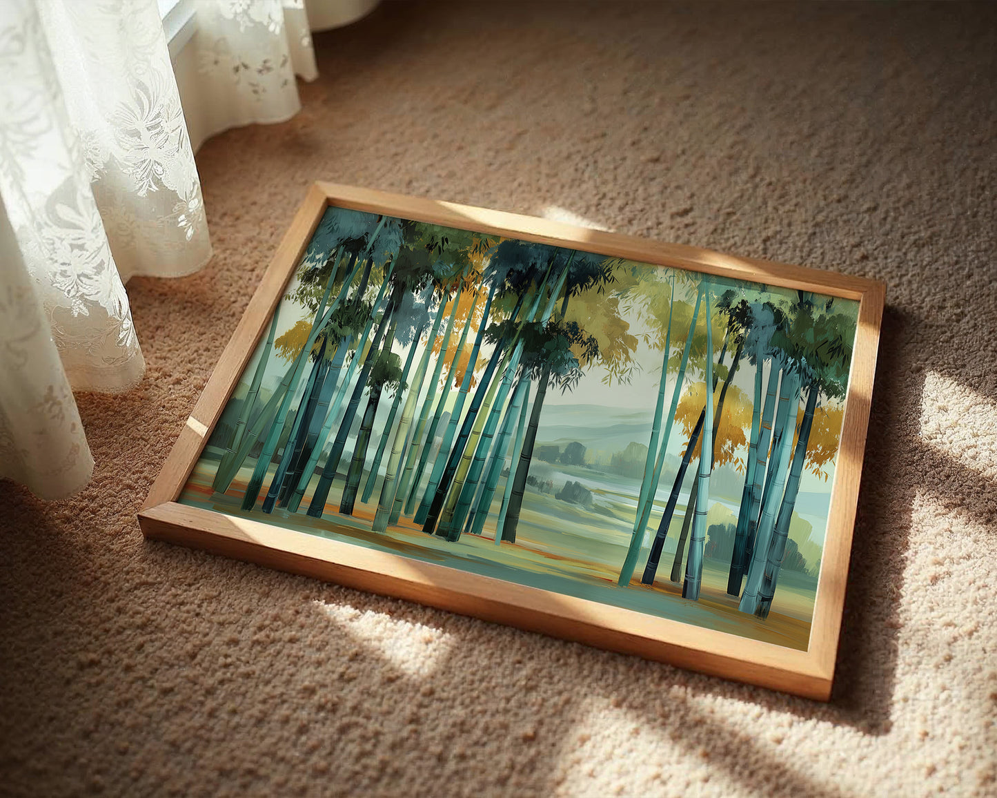 Bamboo Forest Bathes In Mist