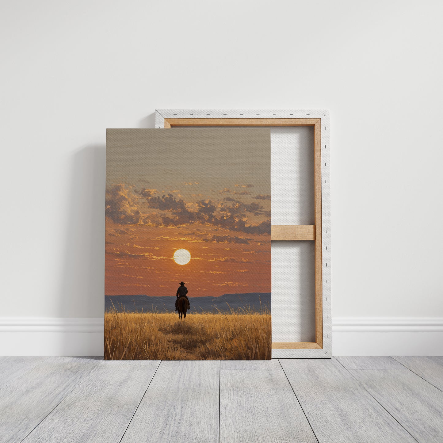 Frontier Wanderer Greets The Setting Sun