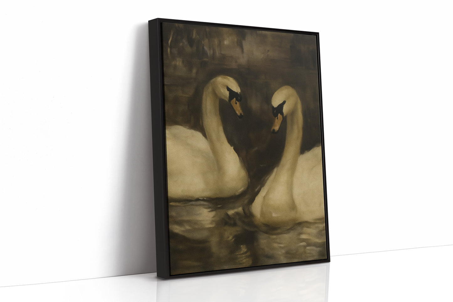 Two Swans in Quiet Reflection