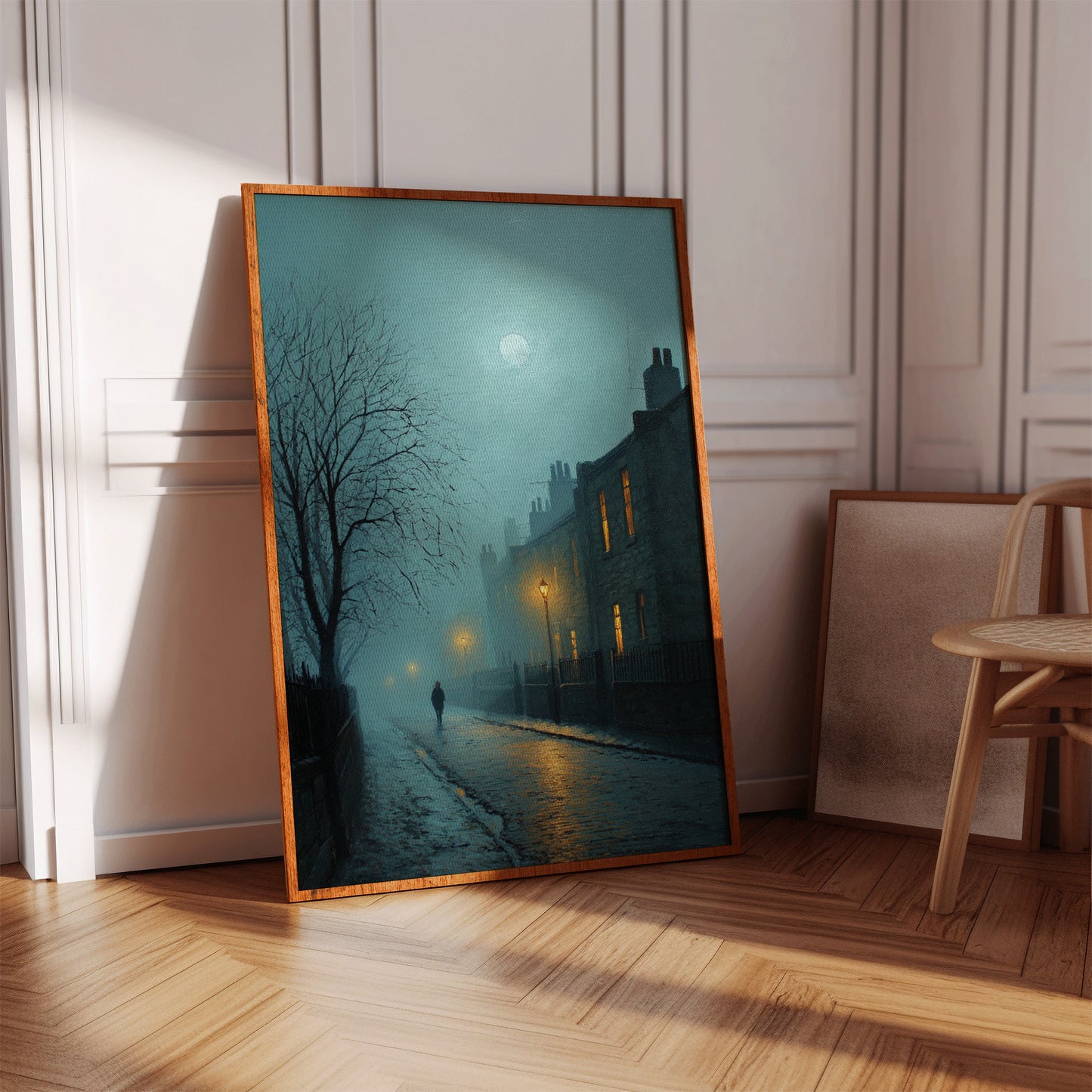 A Lantern's Glow in Fog