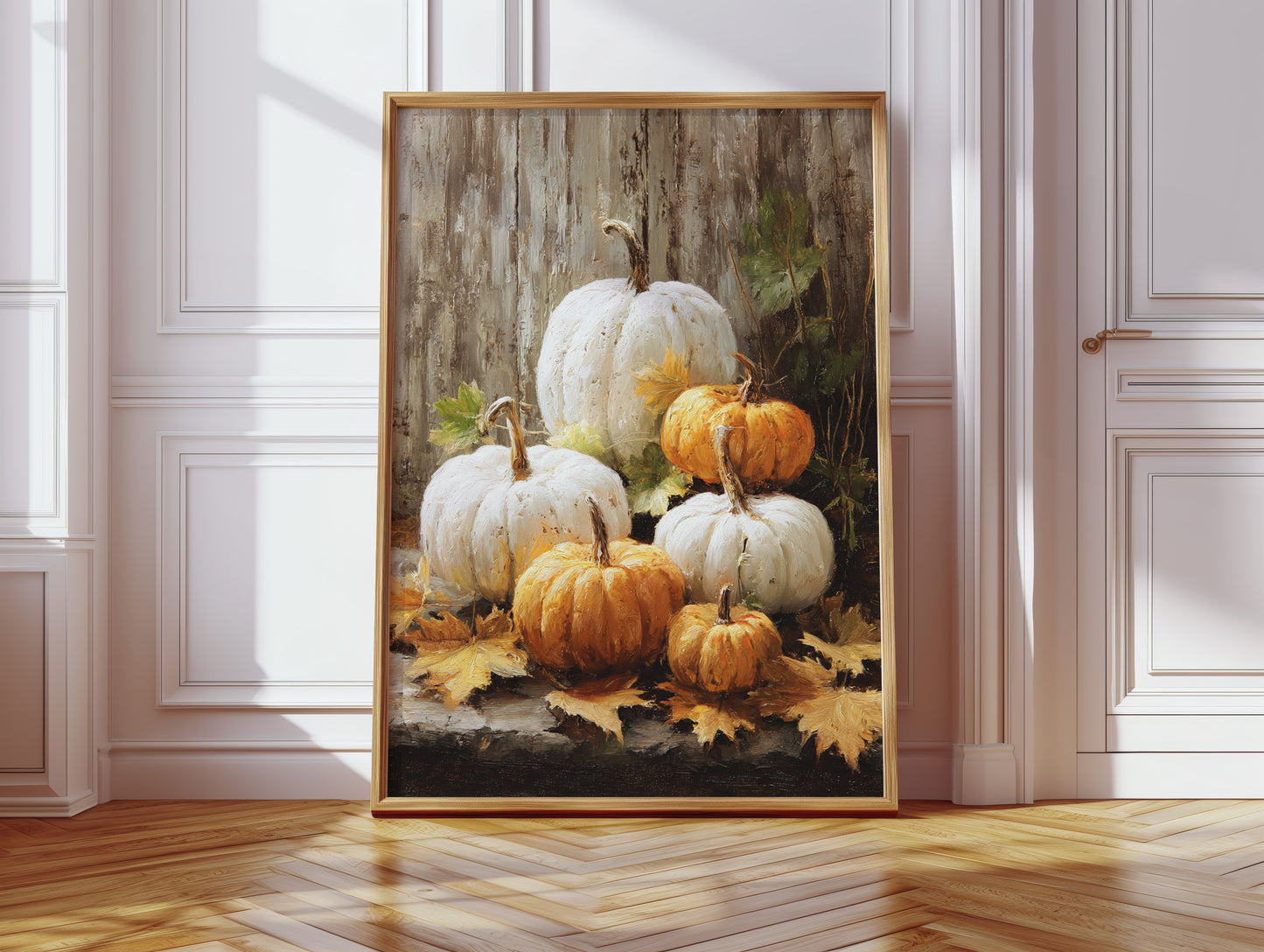 Autumn Gathers White And Gold