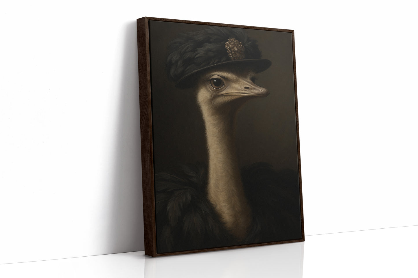 Ostrich in a Feathered Hat