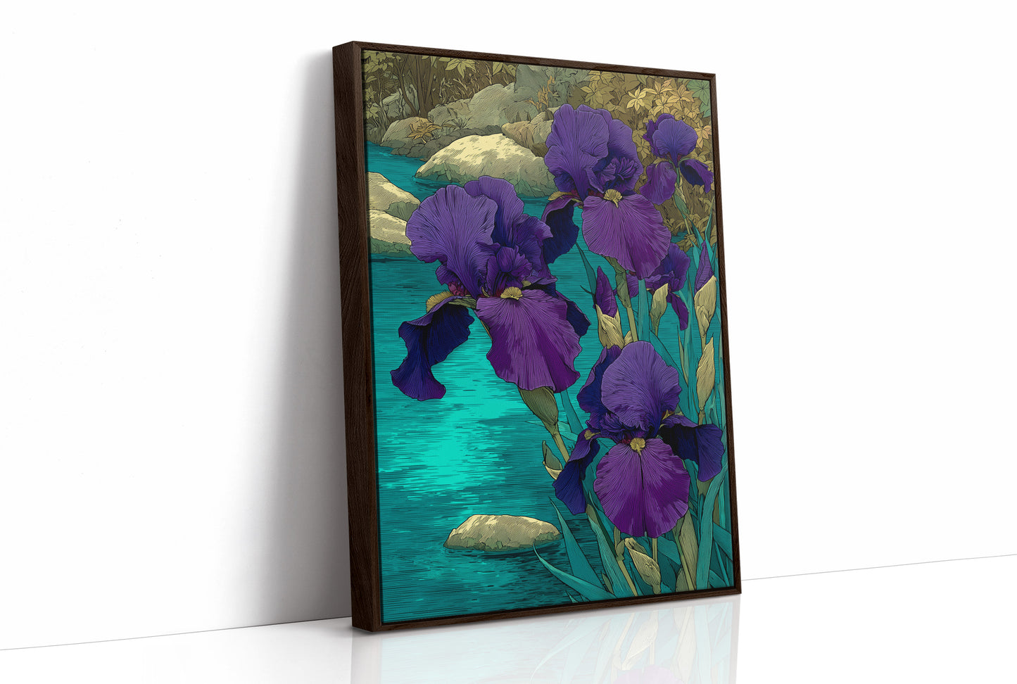 Indigo Blooms by the Stream