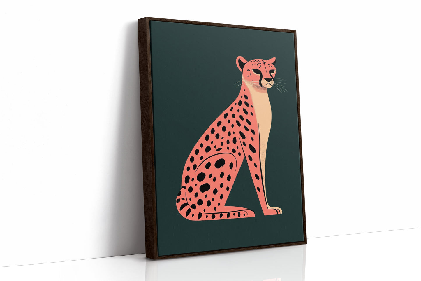 Pop Art Cheetah in Coral