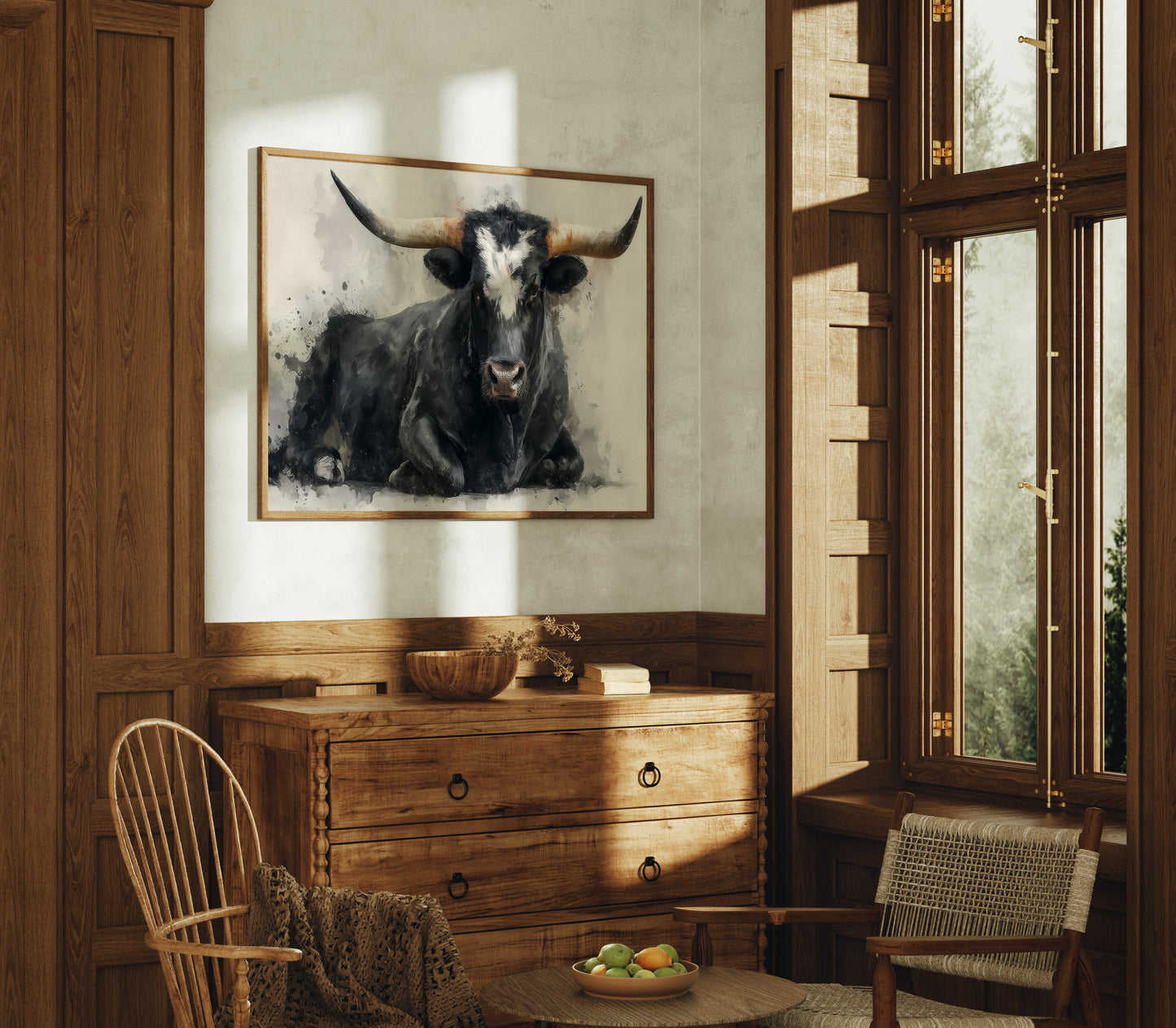 Black Bulls Rest Under Texas Stars