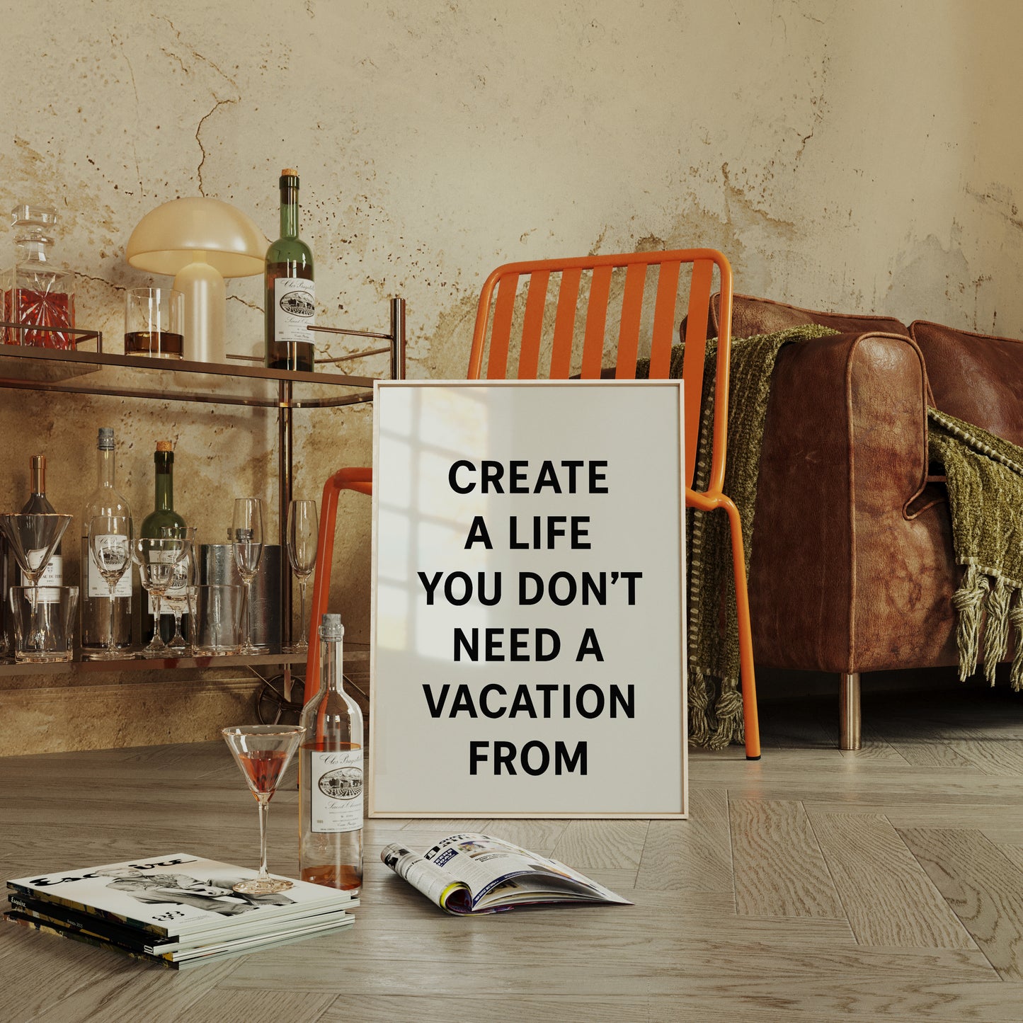 Create a Life You Love Quote Print