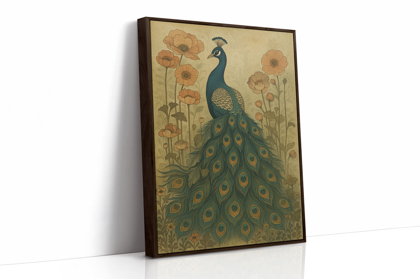 Garden Stillness with a Peacock's Gaze