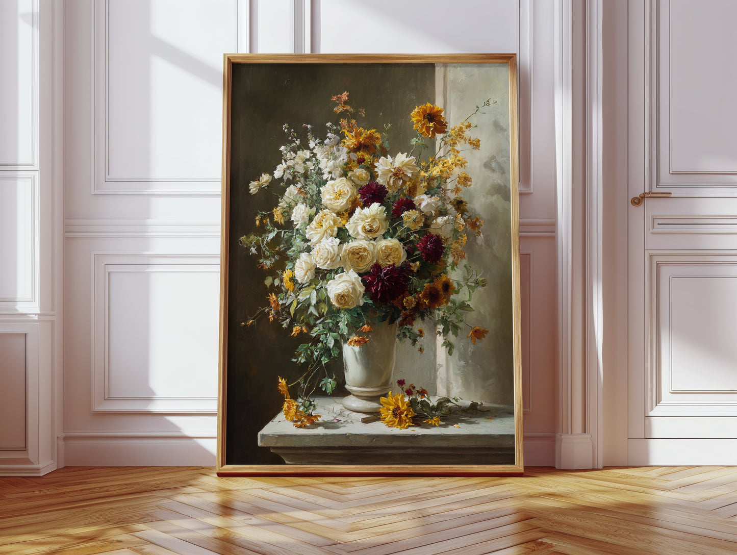 Roses And Dahlias Paint Autumn's Symphony