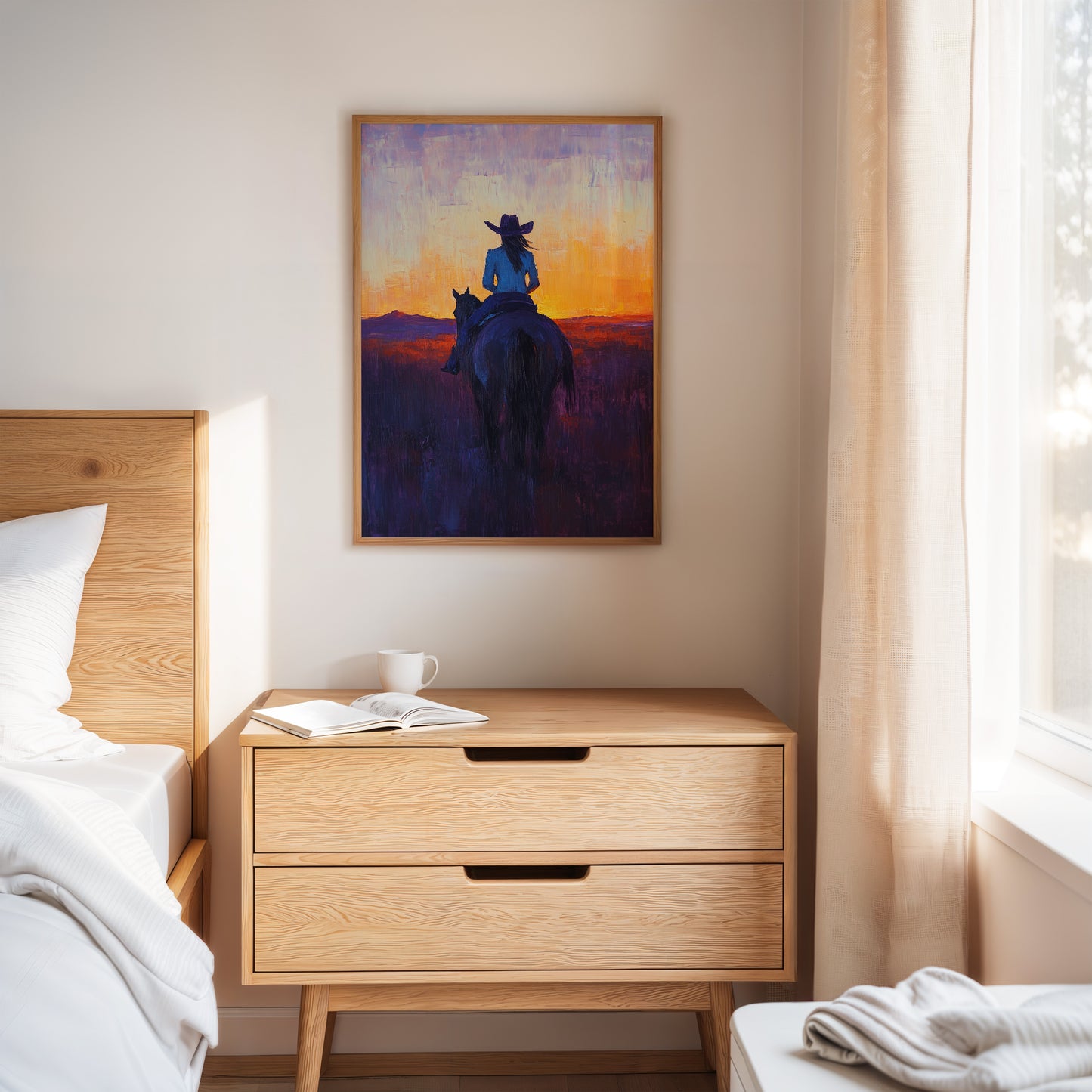 Cowgirl at Sunset Ride