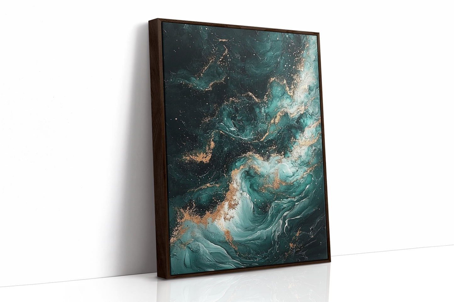 Celestial Drift in Emerald and Gold