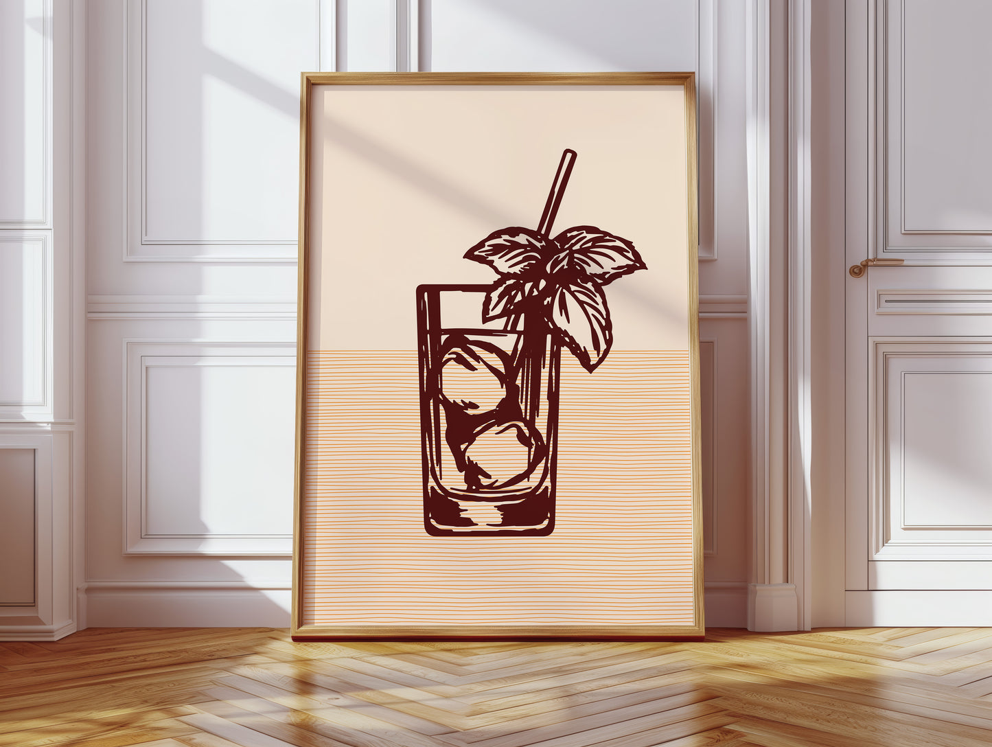 Mint Leaves Sway Above Ice