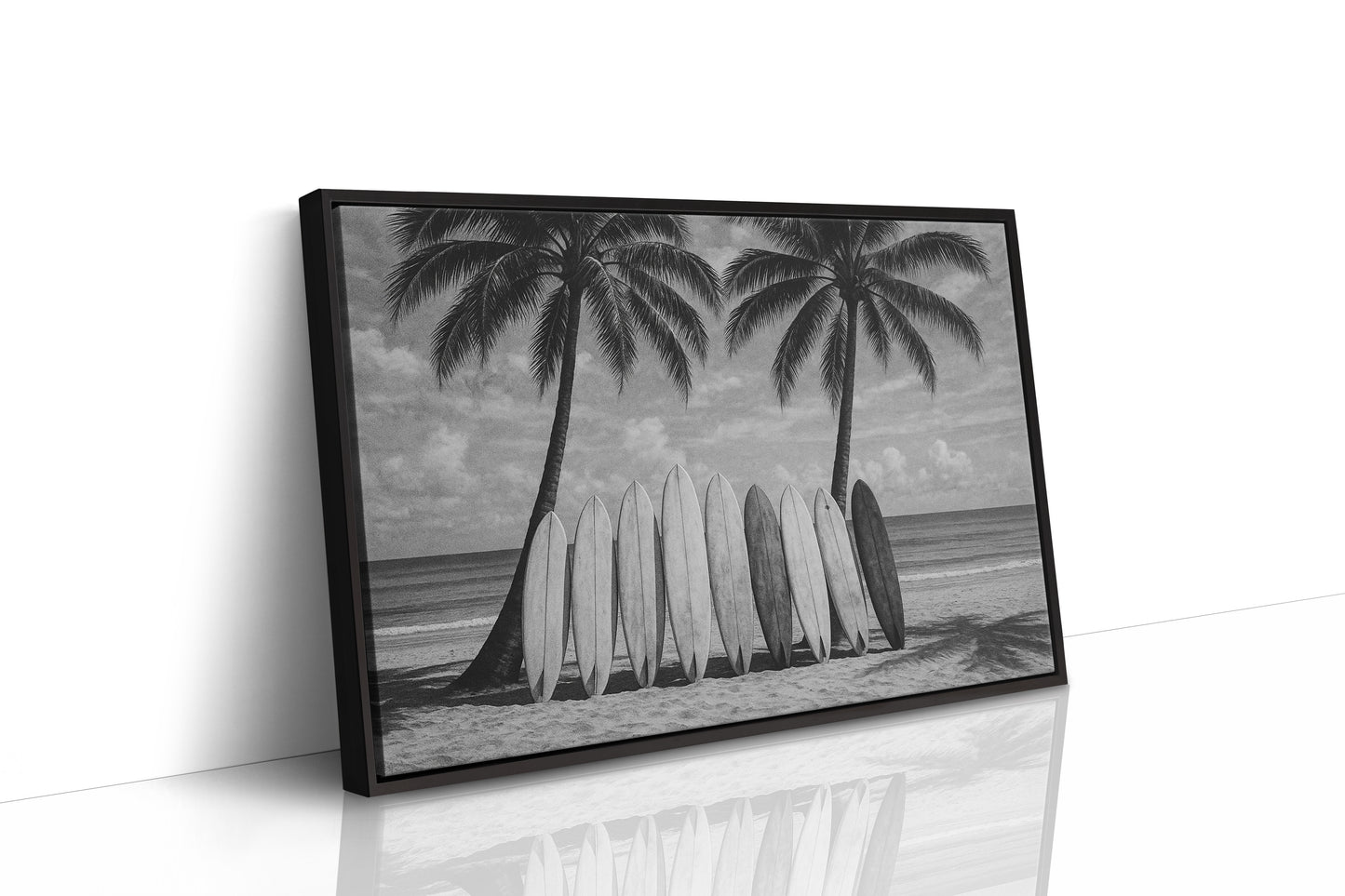 Surfboards and Palms in Paradise