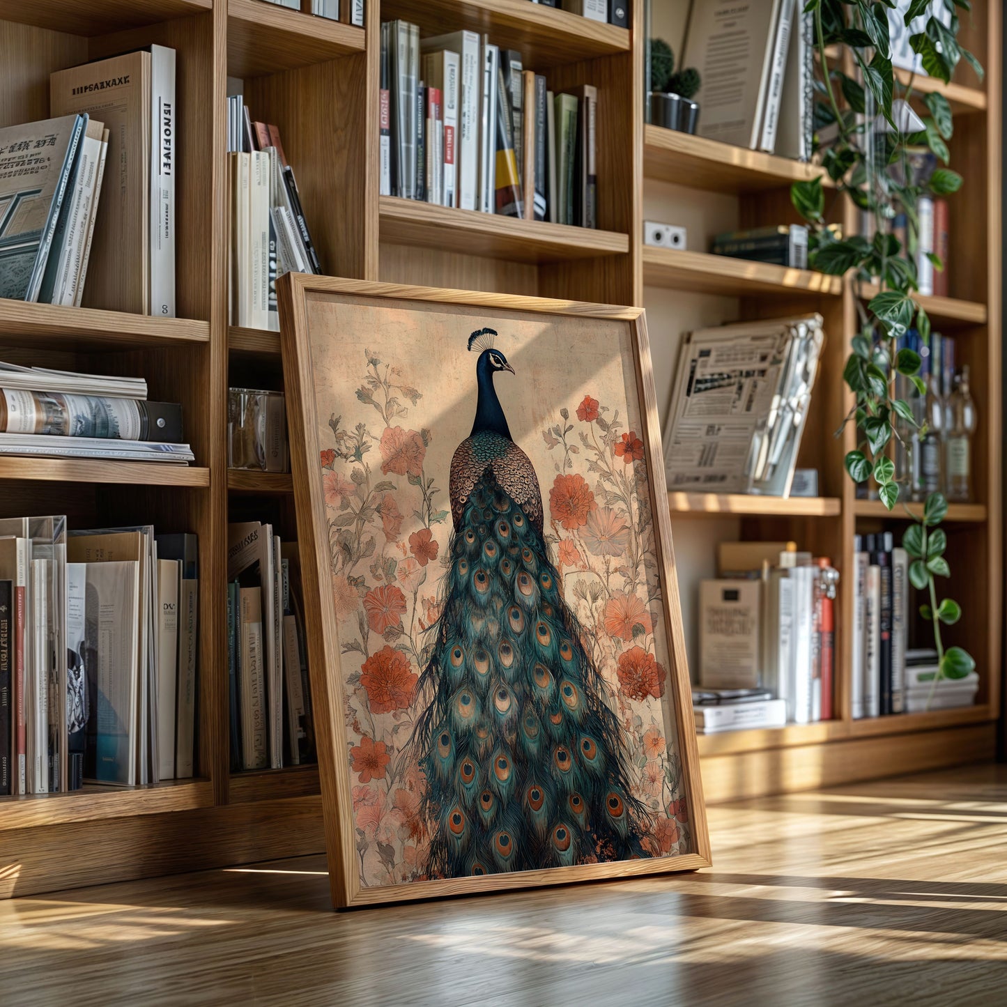 Antique Elegance with Scarlet Bloom
