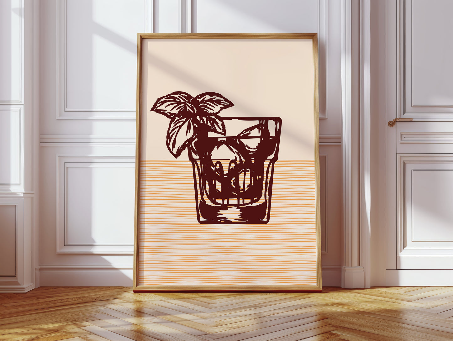 Mint Leaves Dance Above Bourbon