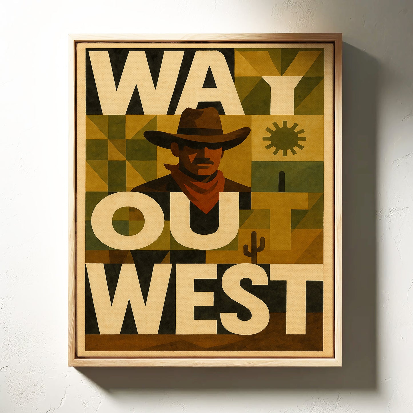 Way Out West Cowboy Poster