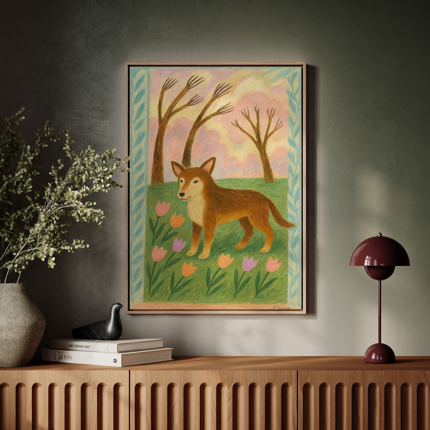 Spring Pup in Tulip Meadow