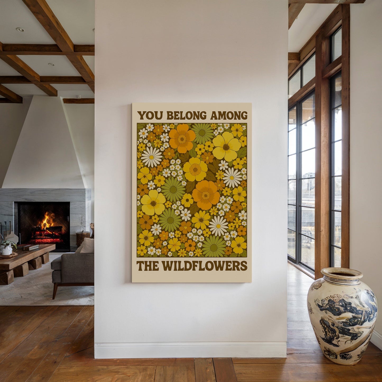 You Belong Among the Wildflowers – Retro Botanical Wall Art