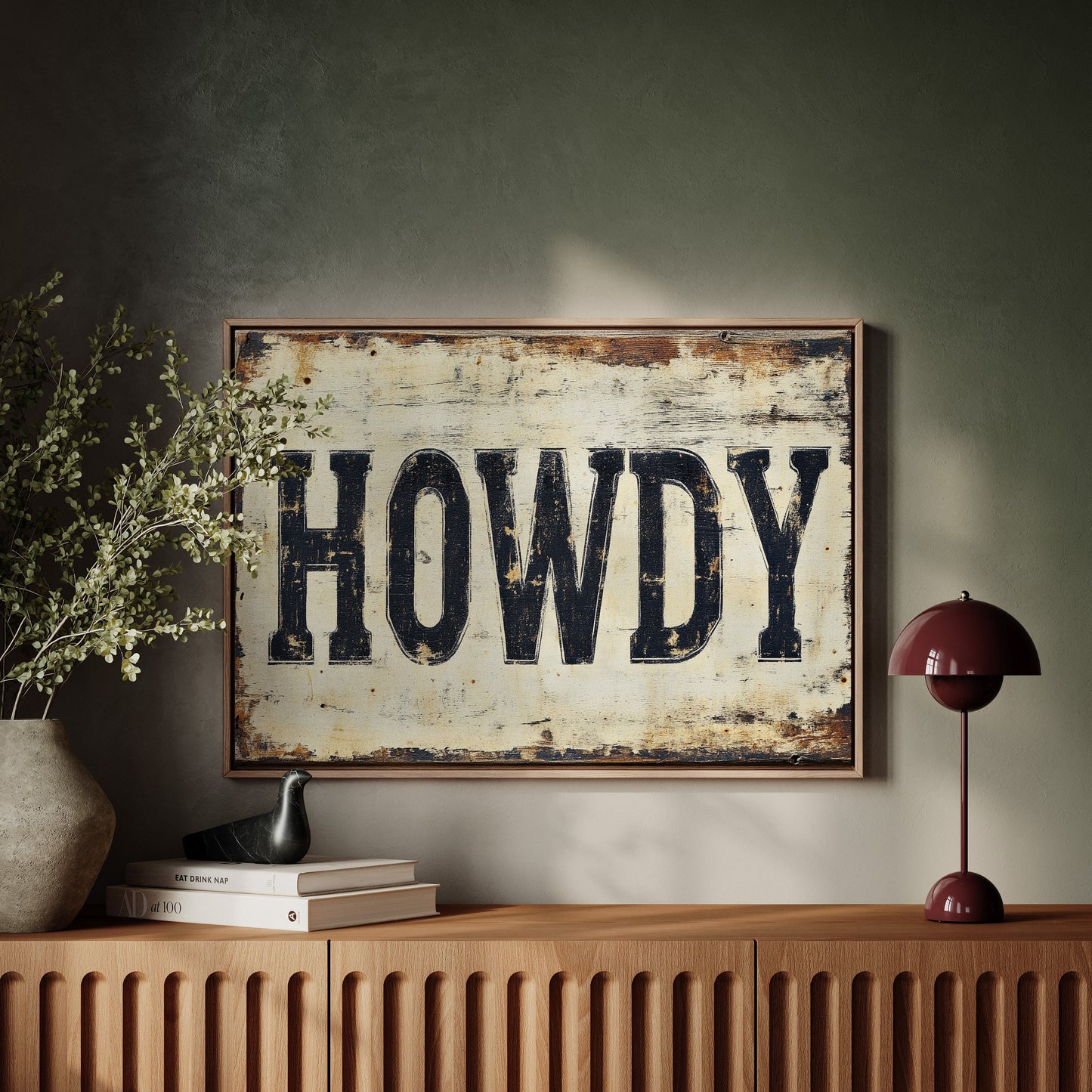Rustic “Howdy” Western Wall Art