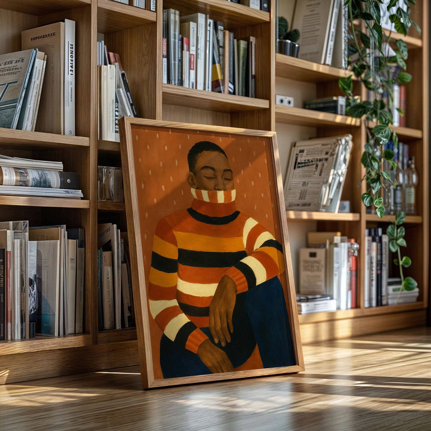 Quiet Thoughts in a Striped Sweater