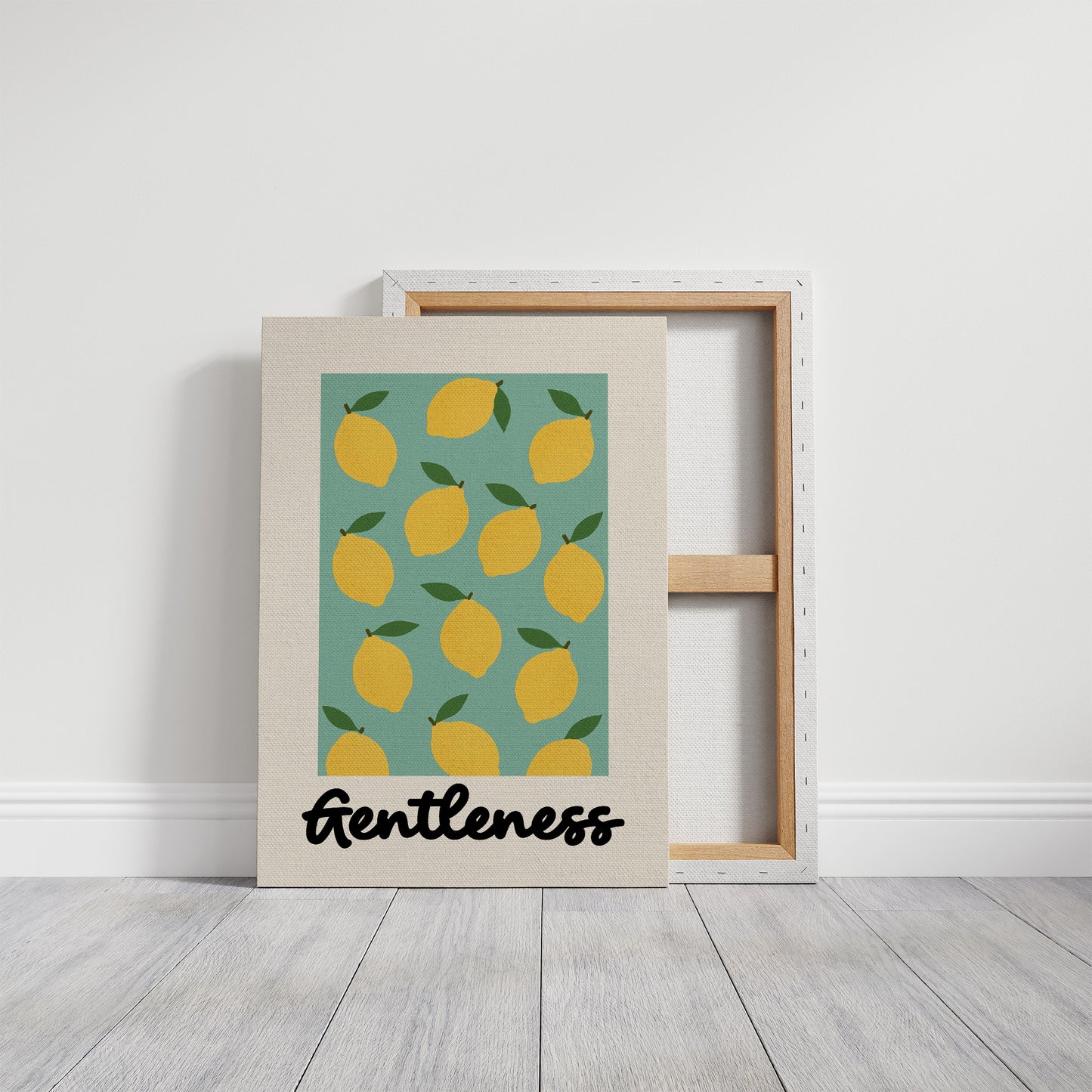 Citrus Symphony On Mint Canvas