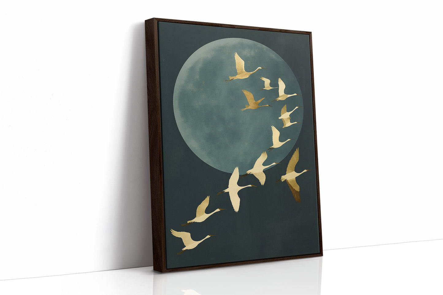 Golden Flight Beneath a Silent Moon
