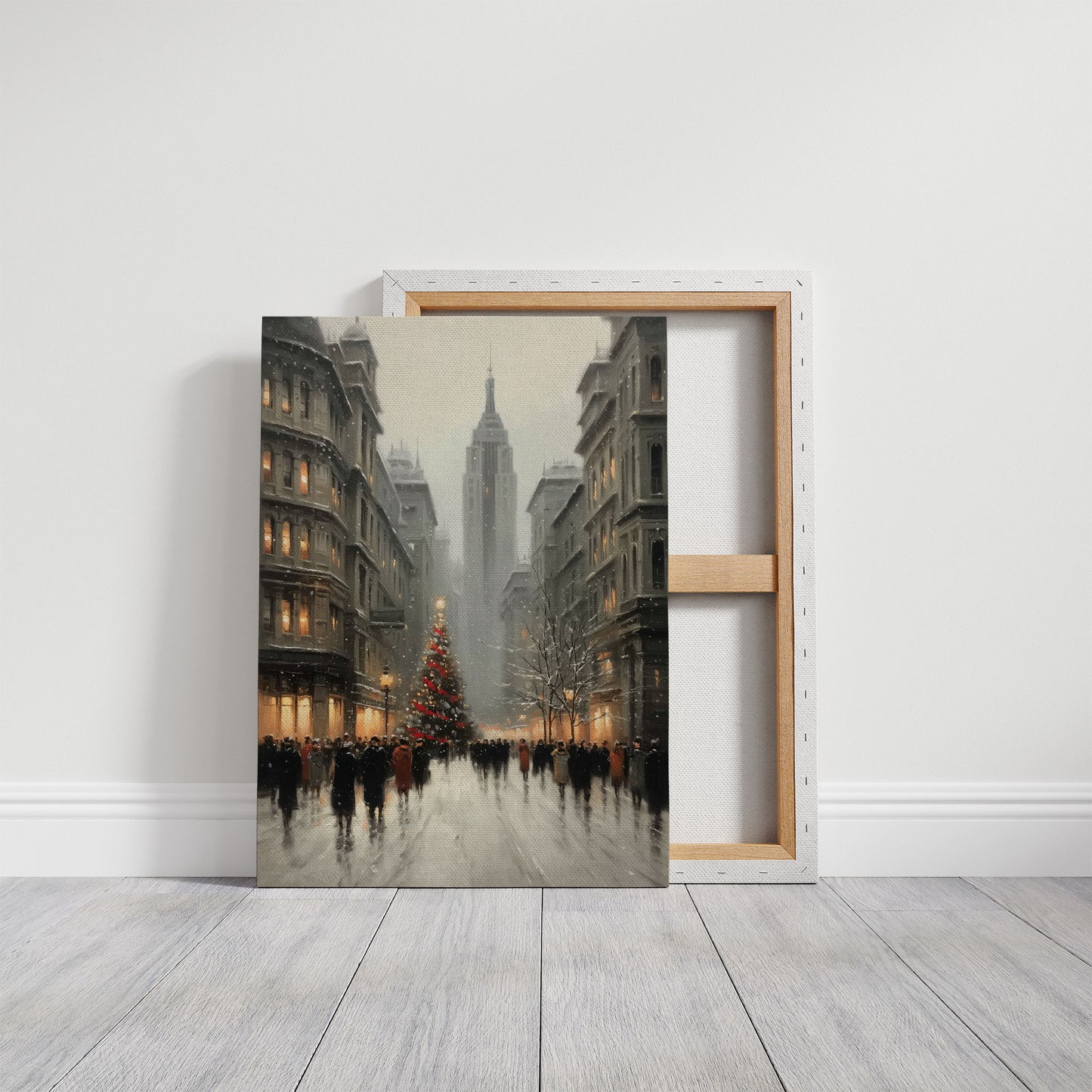 Manhattan Christmas Through Winter Fog