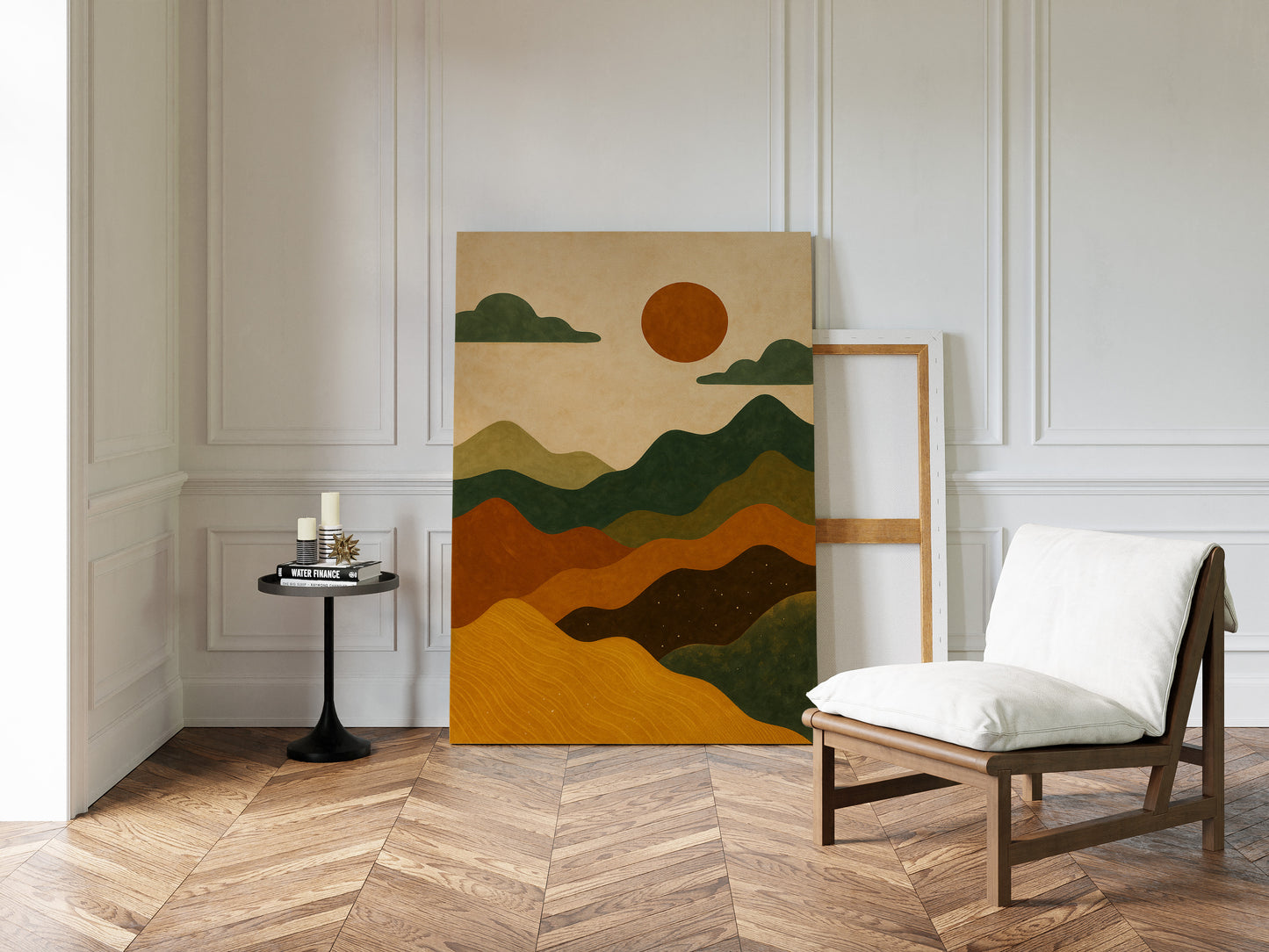 Desert Dunes Under Burnt Sun