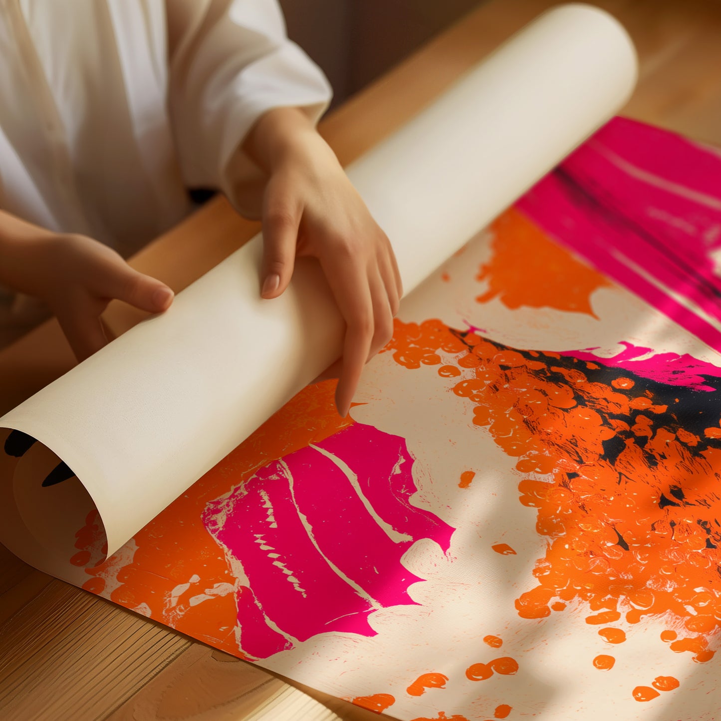 Bold Letters Dance In Neon Heat