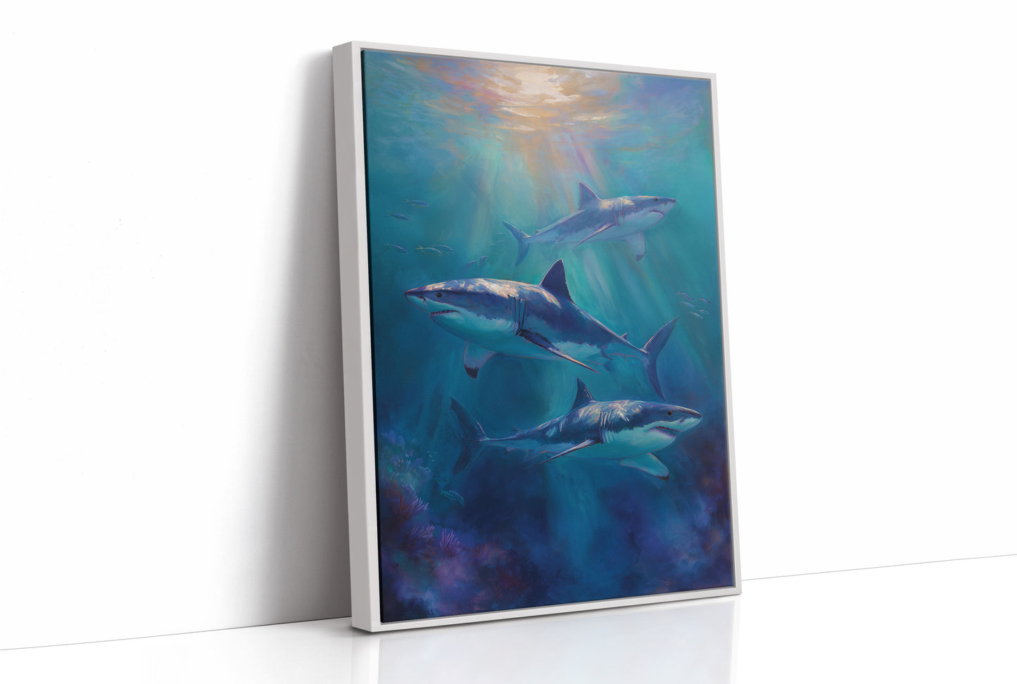 Azure Hunters Beneath Golden Rays