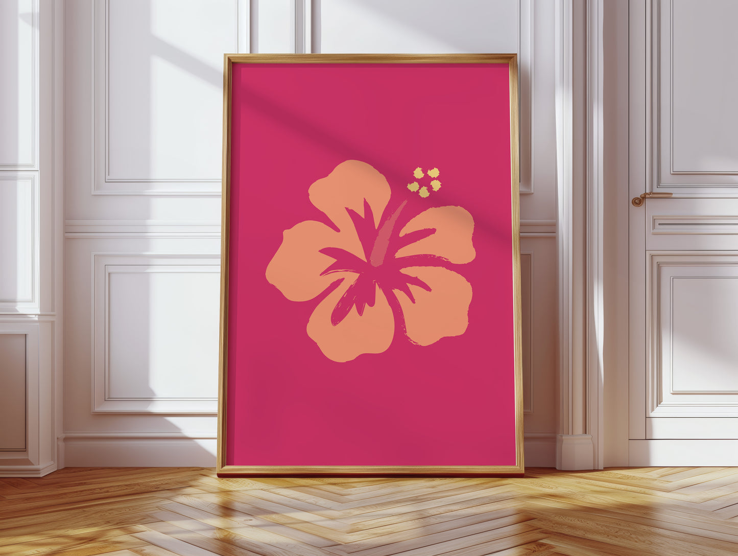 Coral Petals Dance Through Fuchsia