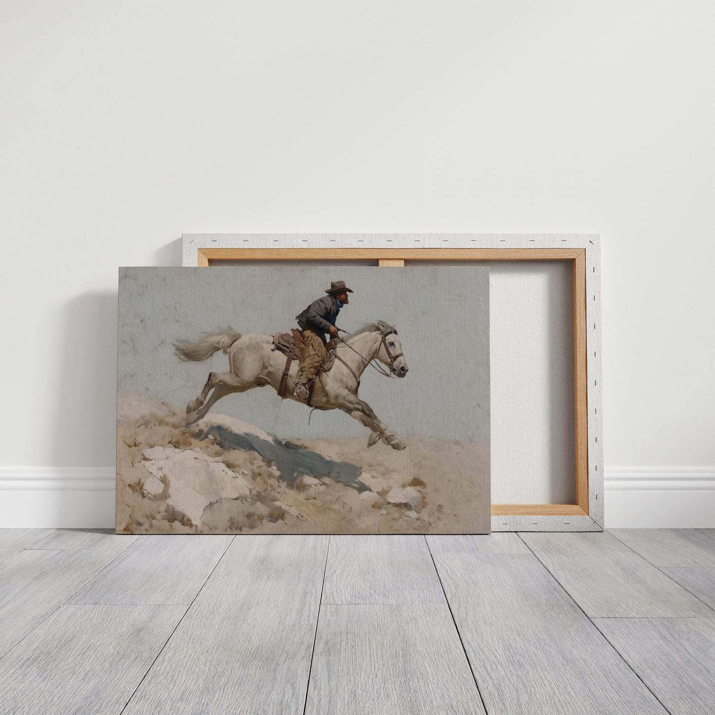 Alabaster Steed Conquers Barren Terrain