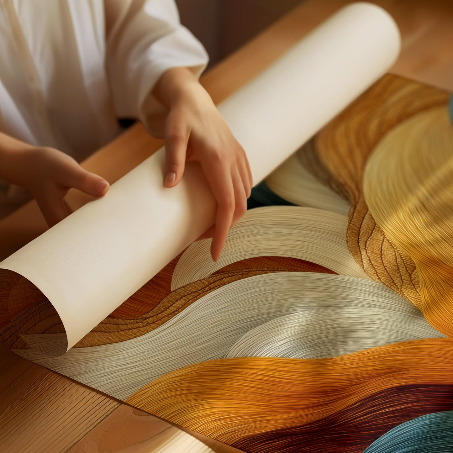 Waves Of Honey Meet Ocean Blue