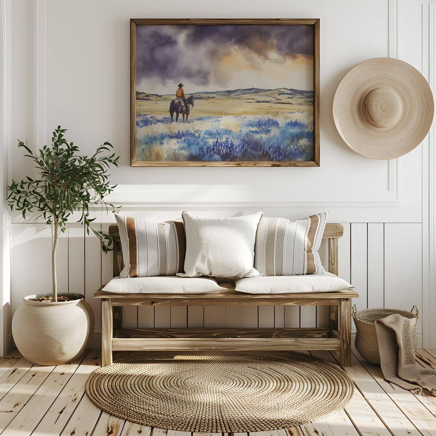 Bluebonnets Dance Through Prairie Thunder