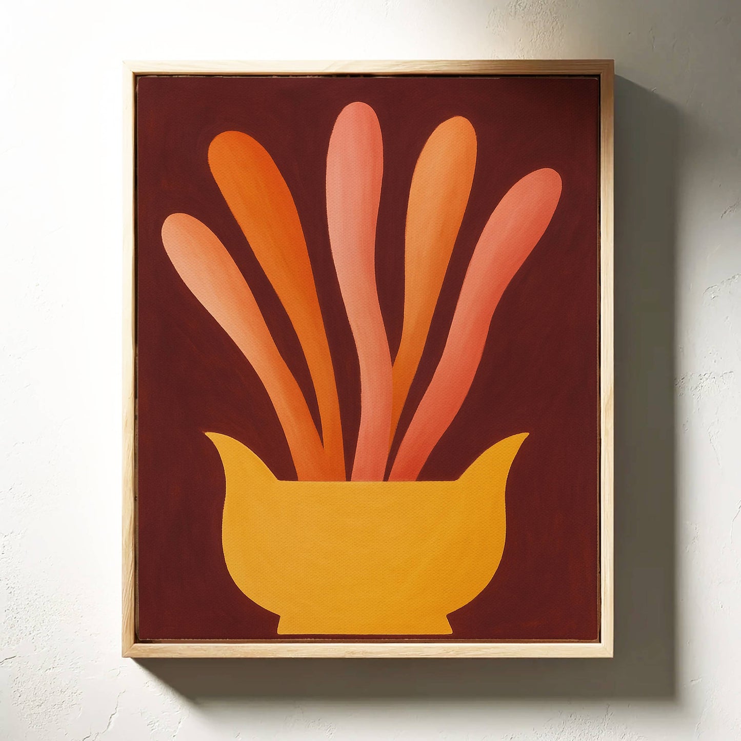 Coral Rays Rise From Golden Bowl