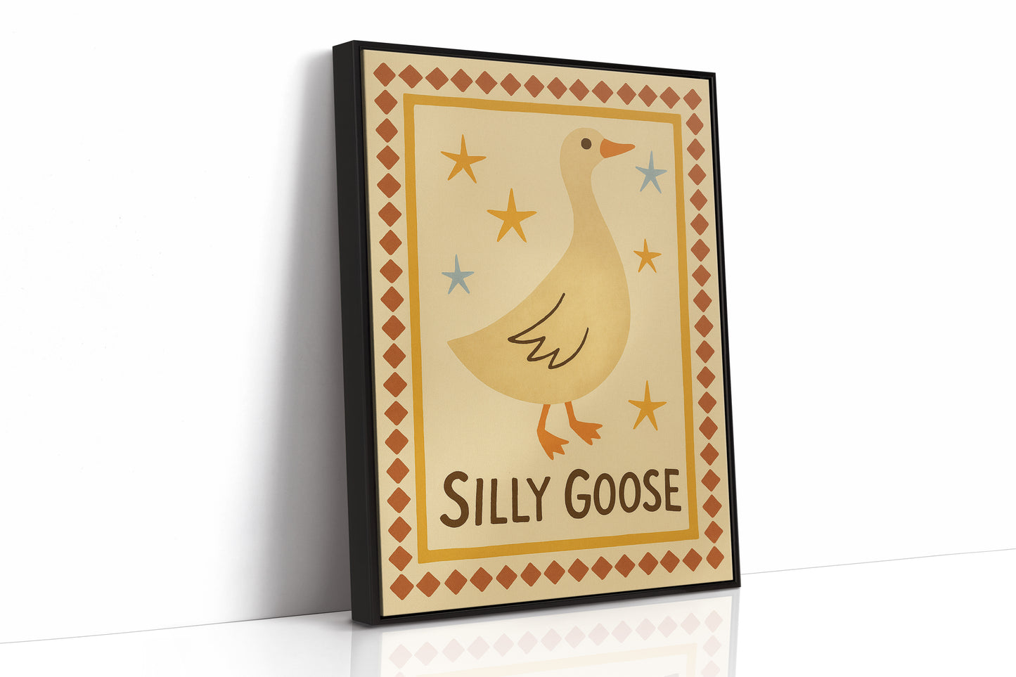 Silly Goose Folk Art Print