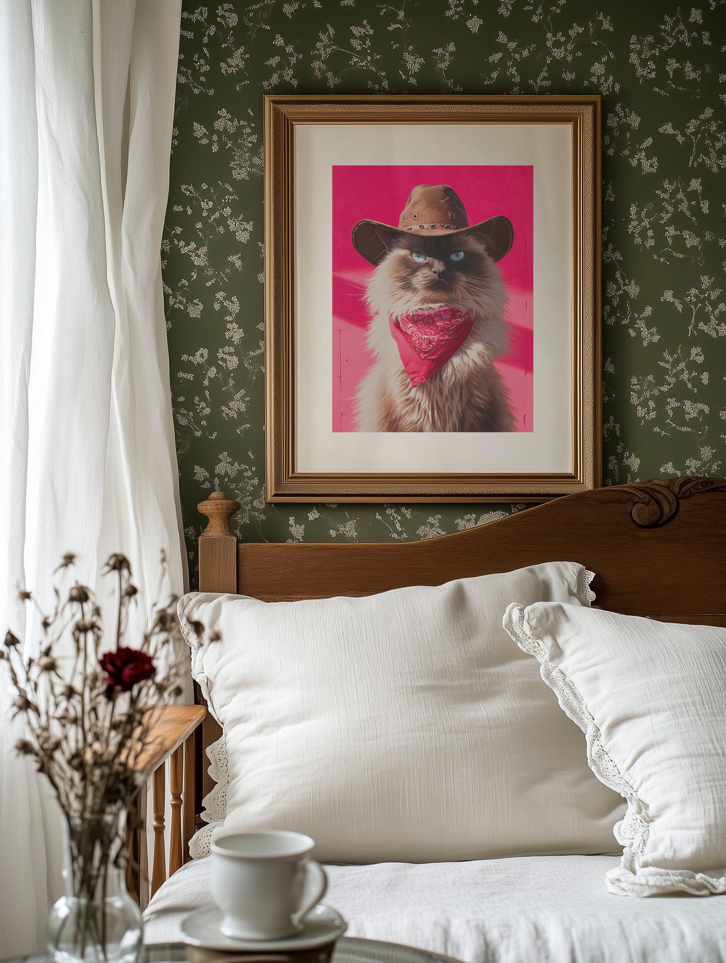 Feline Sheriff Rules Pink Mountains