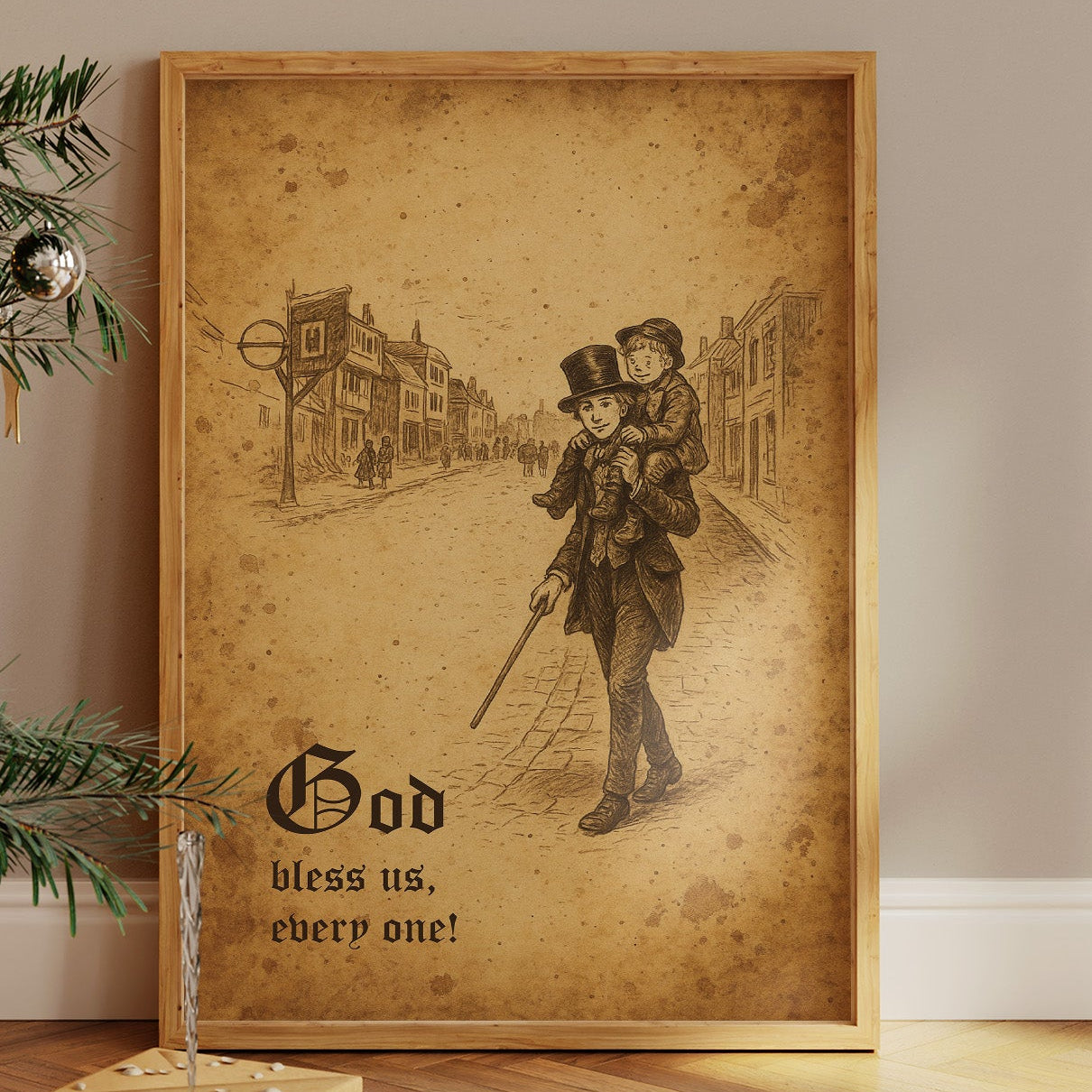 Victorian Streets At Christmas Time