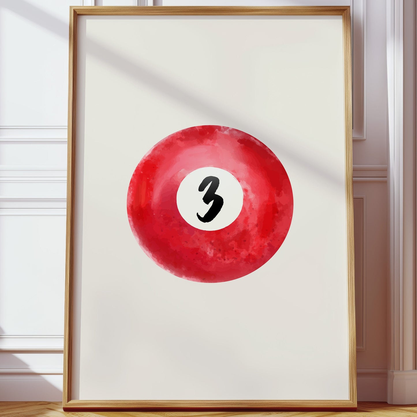 Lucky Number Three Glows Ruby