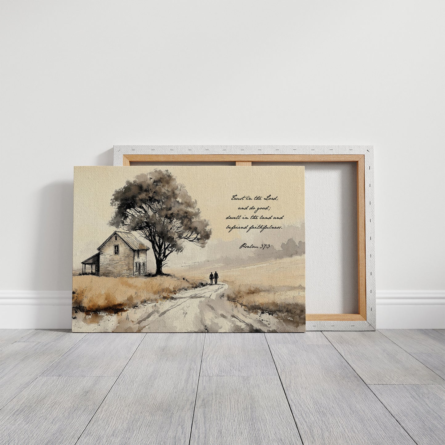 Psalm 37:3 Country Road Scripture Art