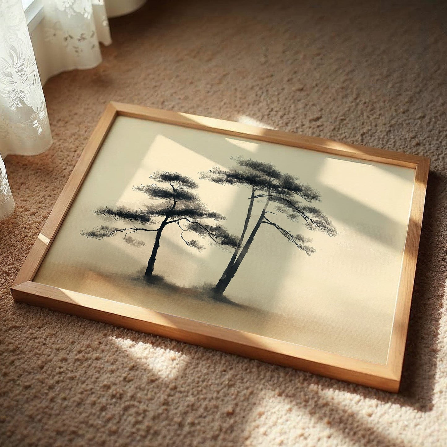 Pine Trees Dance In Morning Gold