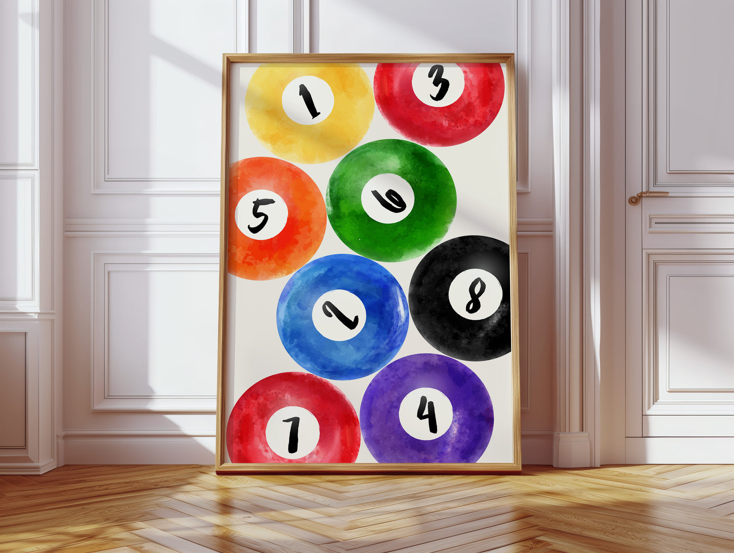 Lucky Numbers Dance In Watercolor