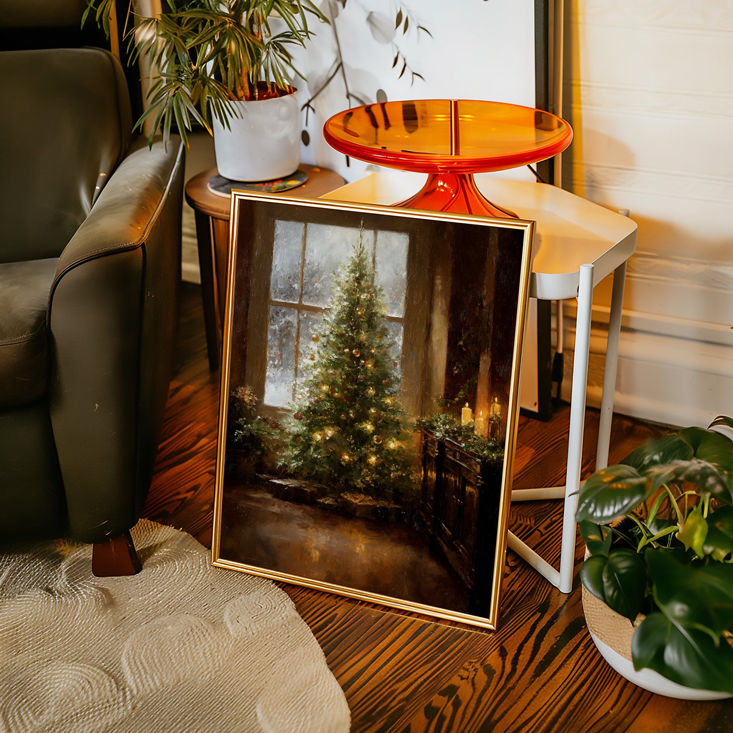 Glistening Pines and Warm Embrace