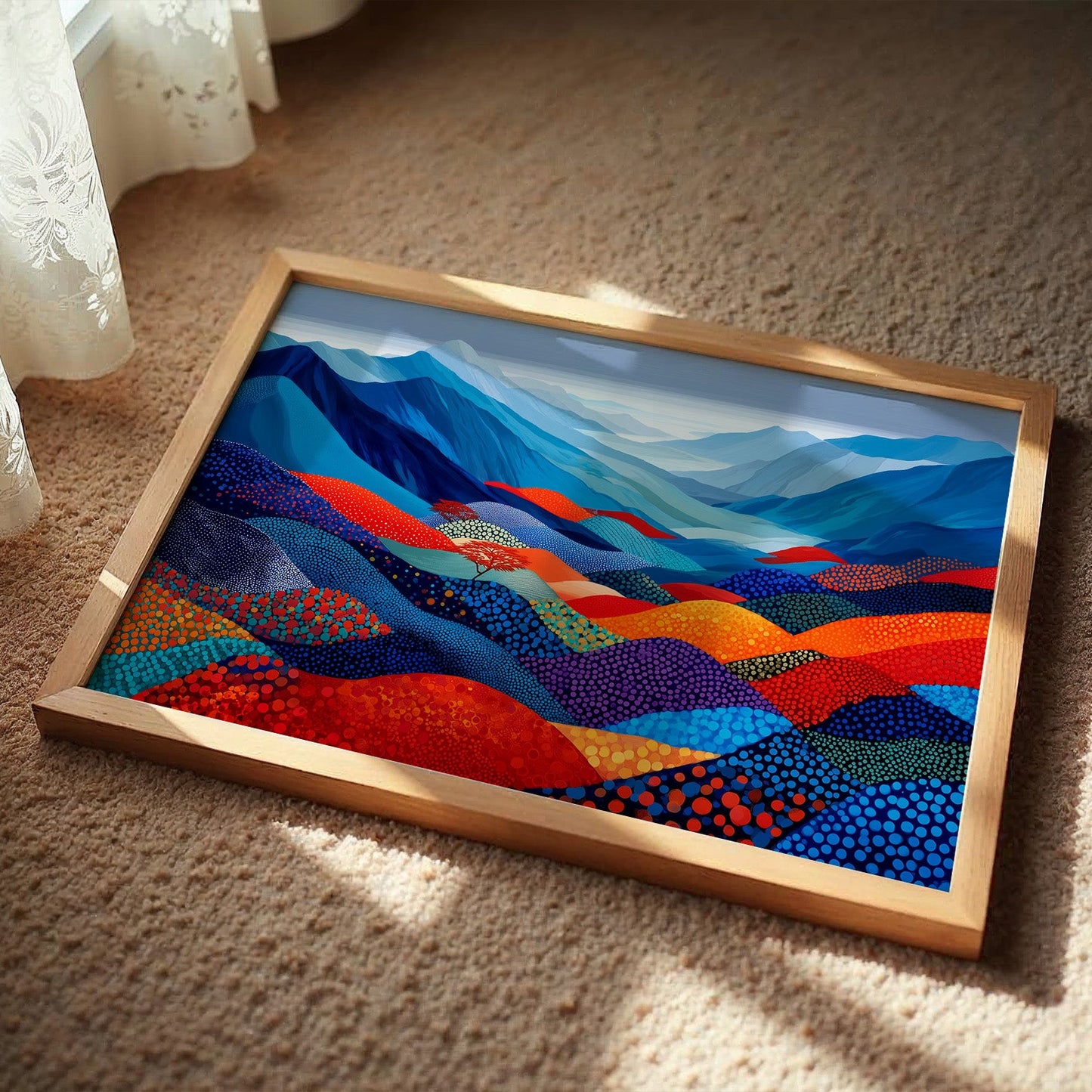 Mountain Dreams In Patchwork Blue